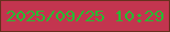 文字の大きさ：1、枠の色：66301e、背景の色：c3354f、文字の色：27bb32 無料ブログパーツのブログ時計
