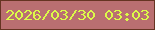 文字の大きさ：1、枠の色：663422、背景の色：ba6f71、文字の色：dcfb48 無料ブログパーツのブログ時計