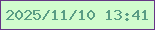 文字の大きさ：4、枠の色：663586、背景の色：d1fbce、文字の色：599c84 無料ブログパーツのブログ時計