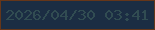 文字の大きさ：2、枠の色：663619、背景の色：1b2d43、文字の色：314c52 無料ブログパーツのブログ時計