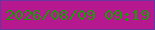 文字の大きさ：4、枠の色：66379f、背景の色：b5188f、文字の色：159e02 無料ブログパーツのブログ時計