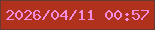文字の大きさ：3、枠の色：663a34、背景の色：b0311c、文字の色：f48de0 無料ブログパーツのブログ時計