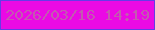 文字の大きさ：4、枠の色：663ae7、背景の色：ea0ae4、文字の色：c35ab0 無料ブログパーツのブログ時計