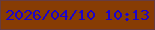 文字の大きさ：3、枠の色：663c41、背景の色：873c04、文字の色：1c04ca 無料ブログパーツのブログ時計