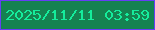 文字の大きさ：1、枠の色：663ef5、背景の色：158251、文字の色：15ec9c 無料ブログパーツのブログ時計