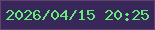 文字の大きさ：3、枠の色：664071、背景の色：38285a、文字の色：65eb77 無料ブログパーツのブログ時計