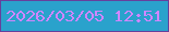 文字の大きさ：2、枠の色：66409d、背景の色：2aa2cc、文字の色：cf86fe 無料ブログパーツのブログ時計