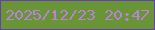 文字の大きさ：5、枠の色：6640b1、背景の色：6a9537、文字の色：b882db 無料ブログパーツのブログ時計