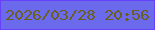 文字の大きさ：5、枠の色：6640fb、背景の色：6c6aec、文字の色：6a601c 無料ブログパーツのブログ時計