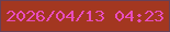 文字の大きさ：2、枠の色：664158、背景の色：a33720、文字の色：e94dbf 無料ブログパーツのブログ時計