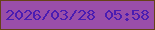 文字の大きさ：1、枠の色：664217、背景の色：9a4ea9、文字の色：4b1cb1 無料ブログパーツのブログ時計