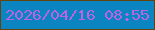 文字の大きさ：3、枠の色：664308、背景の色：0b85c1、文字の色：bb63e2 無料ブログパーツのブログ時計