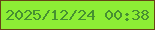 文字の大きさ：2、枠の色：664516、背景の色：8dee35、文字の色：469131 無料ブログパーツのブログ時計