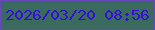 文字の大きさ：2、枠の色：6647bc、背景の色：3a6b5e、文字の色：330ed8 無料ブログパーツのブログ時計