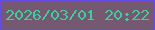 文字の大きさ：2、枠の色：664ae4、背景の色：745971、文字の色：42cb9d 無料ブログパーツのブログ時計