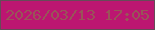 文字の大きさ：5、枠の色：664b58、背景の色：bc1671、文字の色：995558 無料ブログパーツのブログ時計