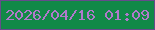 文字の大きさ：1、枠の色：664b8b、背景の色：118947、文字の色：b079cc 無料ブログパーツのブログ時計