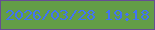 文字の大きさ：2、枠の色：664d93、背景の色：639d47、文字の色：4173f4 無料ブログパーツのブログ時計
