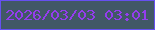 文字の大きさ：4、枠の色：6650f0、背景の色：415866、文字の色：943dee 無料ブログパーツのブログ時計