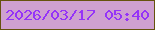 文字の大きさ：5、枠の色：66520d、背景の色：cfa0d0、文字の色：9534f7 無料ブログパーツのブログ時計