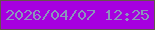 文字の大きさ：5、枠の色：66554d、背景の色：a600df、文字の色：8b95bc 無料ブログパーツのブログ時計