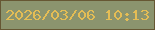 文字の大きさ：5、枠の色：665733、背景の色：8b946e、文字の色：e4bd55 無料ブログパーツのブログ時計