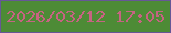 文字の大きさ：1、枠の色：665797、背景の色：4d8b36、文字の色：c66382 無料ブログパーツのブログ時計