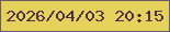文字の大きさ：1、枠の色：665b62、背景の色：e5d15c、文字の色：4b2f49 無料ブログパーツのブログ時計