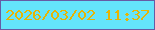 文字の大きさ：4、枠の色：665ba5、背景の色：64e4fb、文字の色：e7b405 無料ブログパーツのブログ時計