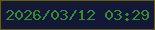文字の大きさ：1、枠の色：665c14、背景の色：141837、文字の色：398a38 無料ブログパーツのブログ時計