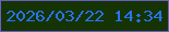 文字の大きさ：1、枠の色：6660c3、背景の色：163303、文字の色：2674f1 無料ブログパーツのブログ時計