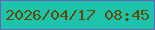 文字の大きさ：3、枠の色：6663b4、背景の色：1ec3ac、文字の色：5f4b0a 無料ブログパーツのブログ時計