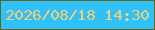文字の大きさ：1、枠の色：666417、背景の色：2fc1f9、文字の色：f2cf74 無料ブログパーツのブログ時計