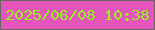 文字の大きさ：1、枠の色：666662、背景の色：e454ba、文字の色：93f31d 無料ブログパーツのブログ時計