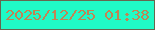 文字の大きさ：2、枠の色：66674e、背景の色：20fac6、文字の色：c18454 無料ブログパーツのブログ時計