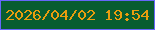 文字の大きさ：5、枠の色：6667fa、背景の色：085d31、文字の色：e99d0e 無料ブログパーツのブログ時計