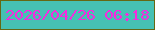文字の大きさ：4、枠の色：666814、背景の色：46c1b4、文字の色：f42cde 無料ブログパーツのブログ時計