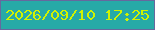 文字の大きさ：2、枠の色：66689e、背景の色：27aaa7、文字の色：d1f301 無料ブログパーツのブログ時計
