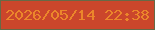 文字の大きさ：3、枠の色：666946、背景の色：cb462b、文字の色：eb862b 無料ブログパーツのブログ時計