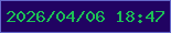 文字の大きさ：3、枠の色：6669cb、背景の色：210362、文字の色：1cc055 無料ブログパーツのブログ時計