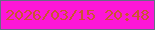 文字の大きさ：4、枠の色：666c85、背景の色：fd17d7、文字の色：cb5530 無料ブログパーツのブログ時計