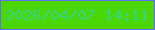 文字の大きさ：4、枠の色：666cf9、背景の色：4bd606、文字の色：35d488 無料ブログパーツのブログ時計