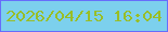 文字の大きさ：2、枠の色：666dfb、背景の色：7cd0ed、文字の色：99be27 無料ブログパーツのブログ時計
