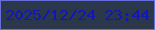 文字の大きさ：4、枠の色：666ed7、背景の色：2b384c、文字の色：1016ba 無料ブログパーツのブログ時計