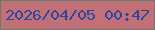 文字の大きさ：3、枠の色：667a70、背景の色：c26f75、文字の色：2a49a2 無料ブログパーツのブログ時計