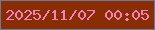 文字の大きさ：2、枠の色：667ca2、背景の色：8b2d03、文字の色：f182bf 無料ブログパーツのブログ時計