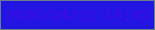 文字の大きさ：3、枠の色：667f8c、背景の色：2215e2、文字の色：3d0aea 無料ブログパーツのブログ時計