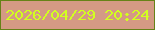 文字の大きさ：2、枠の色：668217、背景の色：d49a84、文字の色：d2ff1f 無料ブログパーツのブログ時計