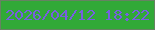 文字の大きさ：5、枠の色：668262、背景の色：31a937、文字の色：775fdf 無料ブログパーツのブログ時計