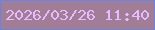 文字の大きさ：4、枠の色：6684e0、背景の色：a17e95、文字の色：e8baff 無料ブログパーツのブログ時計